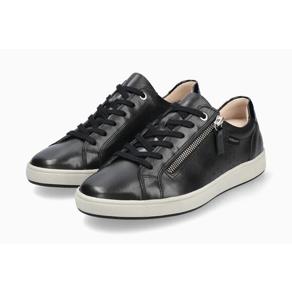 Mephisto Womens Nikita 1 Leather Sneaker - Black Silk Vernicalf NEW - Picture 1 of 5